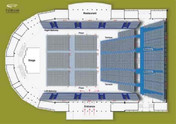Black Box seating chart with stage layout for concerts and corporate events.