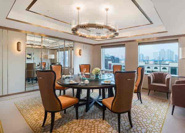 Elegant meeting room at The Hongta Hotel with city views, ideal for events.