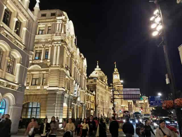 Huangpu River night cityscape, elegant backdrop for receptions and conferences