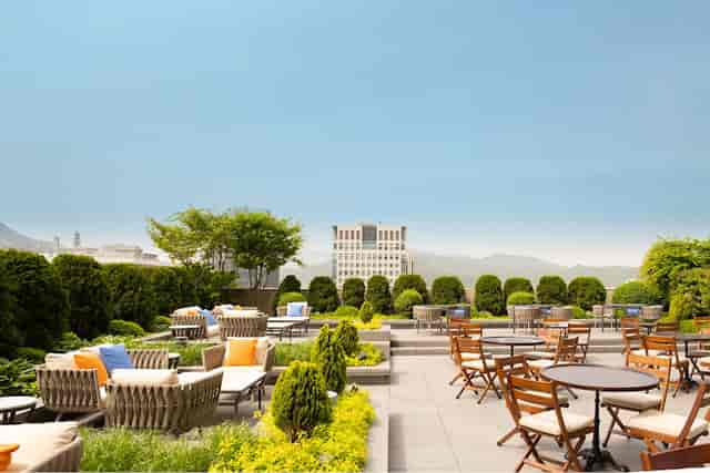 Rooftop venue at Four Seasons Seoul, perfect for upscale outdoor events and receptions.