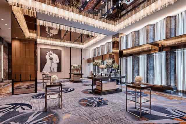 Grand Ballroom Foyer at Four Seasons Seoul, elegant decor for weddings and corporate events.