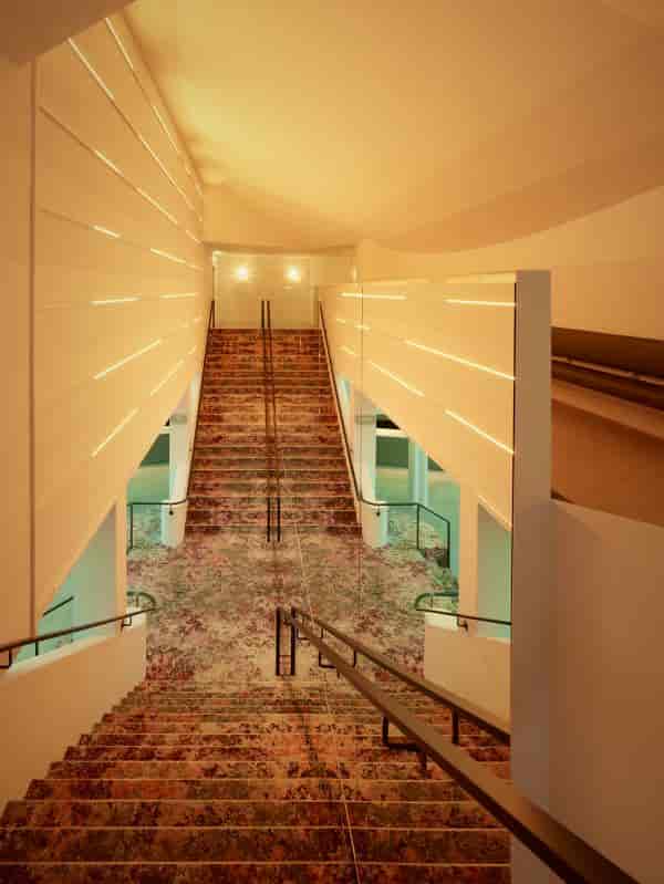 Pfauenfoyer staircase at Schauspielhaus Zürich, elegant design for stylish events