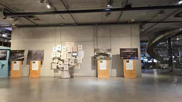 Modern exhibition space in Umwelt Arena Schweiz for corporate events and art showcases.