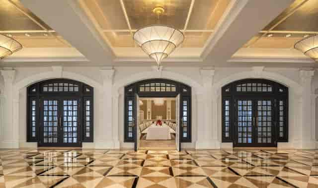 Jubilee Ballroom at Raffles Singapore, elegant venue for upscale meetings and receptions.