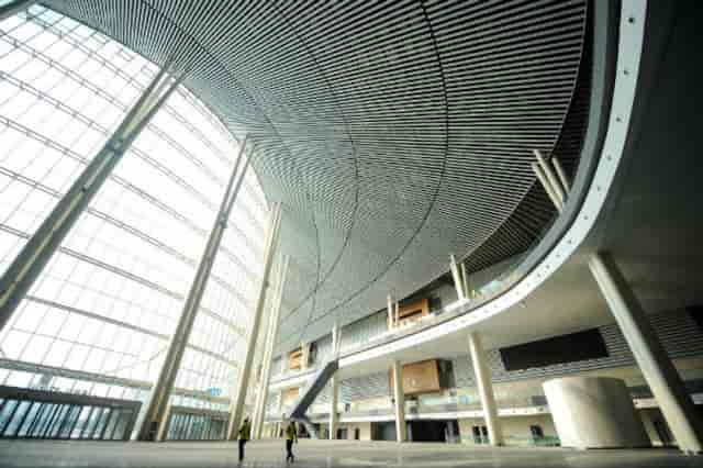 Modern exhibition hall interior at Chengdu CIECC for conferences and events.