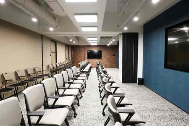 Modern auditorium in The Executive Centre, ideal for corporate workshops and presentations.