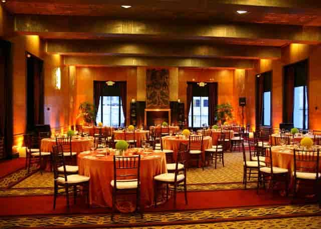 Elegant banquet hall on 10th floor, perfect for upscale events and celebrations.