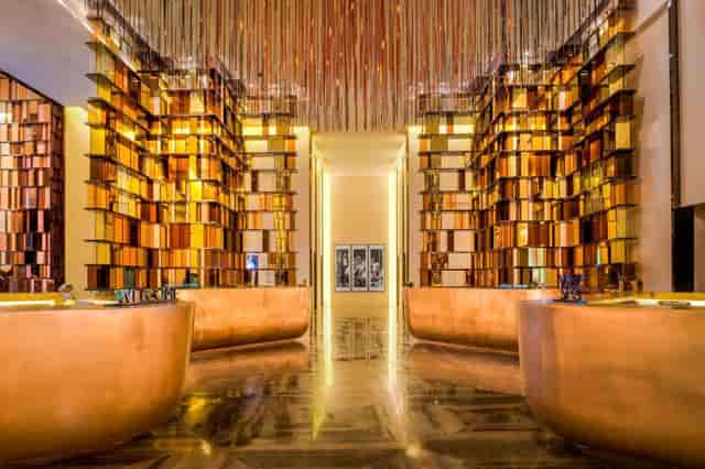 Great Room B at W Guangzhou: sophisticated reception area with warm lighting for upscale events.