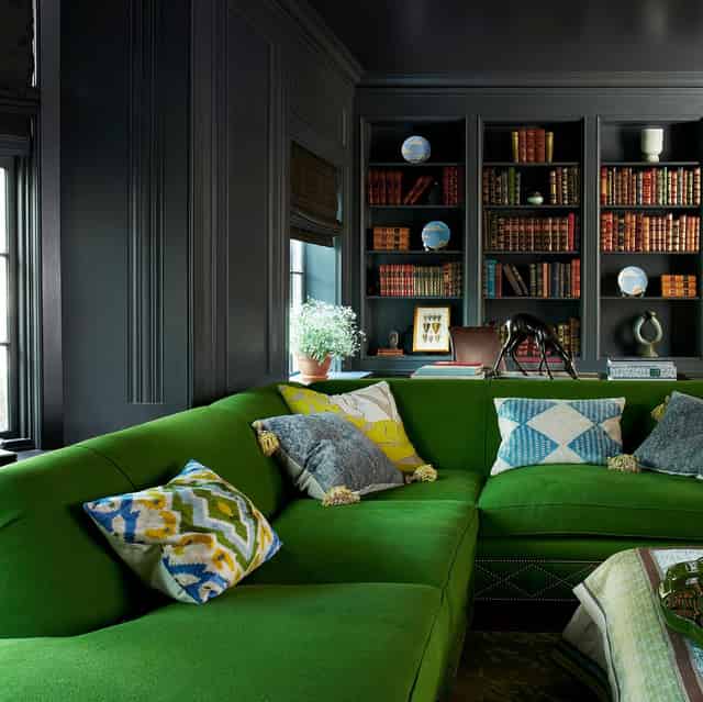 Sleek Black-themed Room