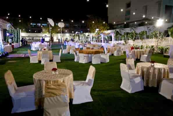 Elegant outdoor event space at The Lalit Lawn, ideal for weddings and galas.