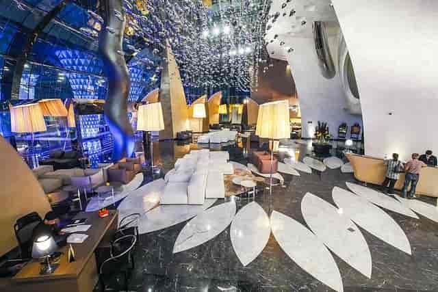 Lounge at Hotel Sahara Star: spacious, modern venue for corporate events and networking.