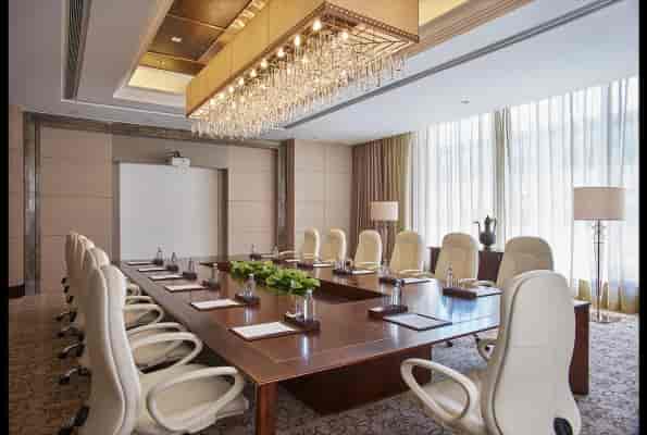 Skydeck meeting room at Shangri-La Hotel, Bengaluru - elegant space for business events.