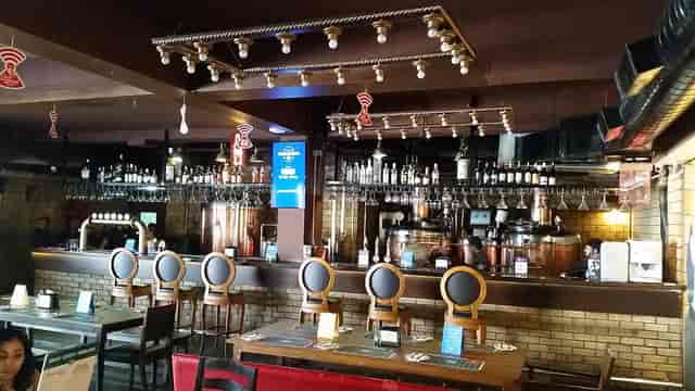 Stylish beer hall bar at The Biere Club, perfect for networking events and socials.