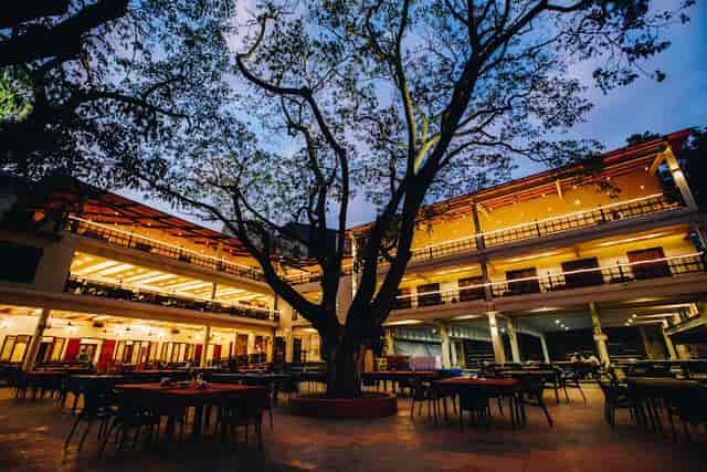 Elegant outdoor ballroom at Catholic Club, ideal for receptions and gatherings.