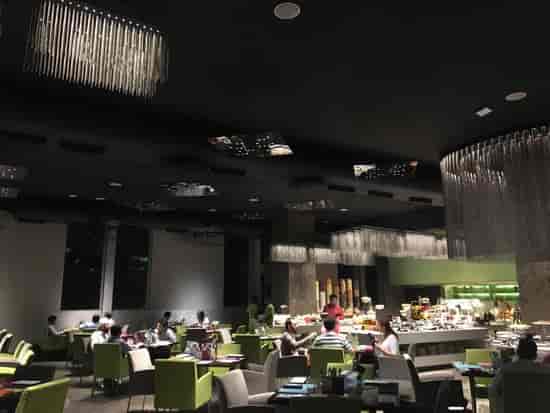 Stylish event space Nook at Aloft Bengaluru with ambient lighting for networking receptions.