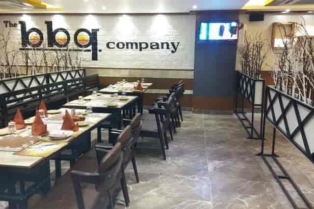 Modern dining area at The Barbeque Company, ideal for corporate events and gatherings.