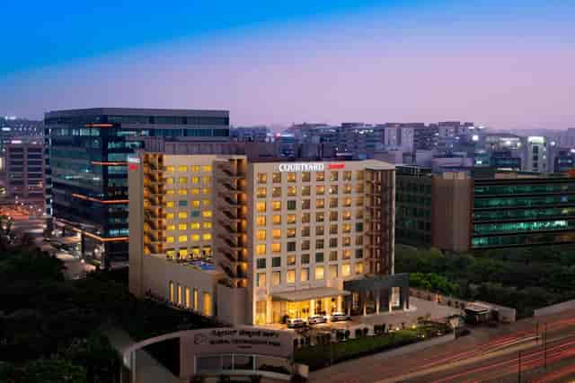 Modern conference rooms at Courtyard Bengaluru for corporate meetings and events.
