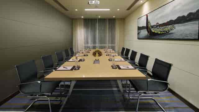 Modern conference room at Courtyard Bengaluru, perfect for professional meetings and collaboration.