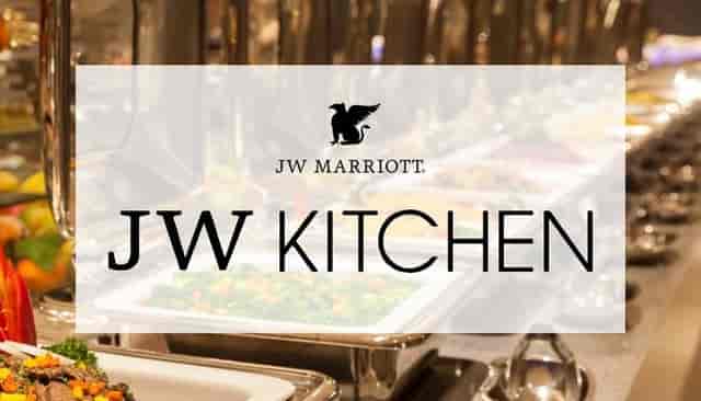 Upscale buffet setup at JW Kitchen, JW Marriott Bengaluru for corporate events and gatherings.