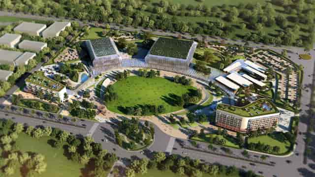 Bangalore Conference Centre: modern meeting space with green areas for events and gatherings.