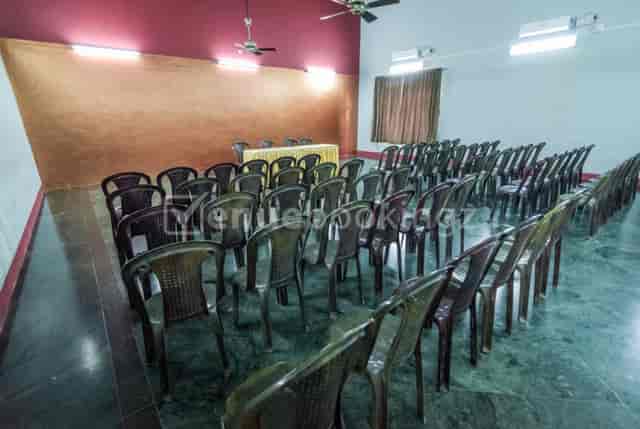 Mehndi function setup with rows of chairs in Club Cabana, ideal for events and gatherings.