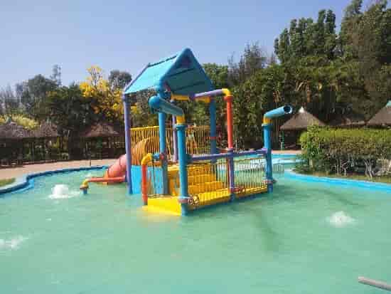Vibrant water play area at Club Cabana for family-friendly summer parties.