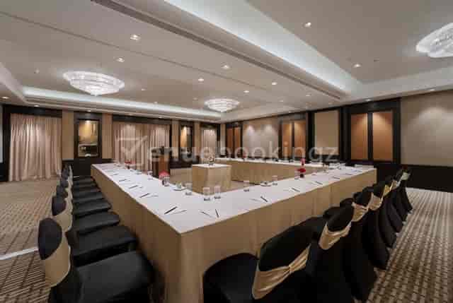 Corporate meeting room at St. Marks Hotel, Bangalore with U-shaped seating layout.