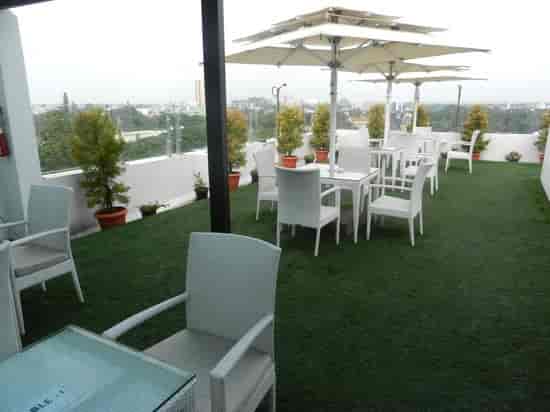 Rooftop terrace at St. Marks Hotel, Bangalore, perfect for gatherings and receptions.