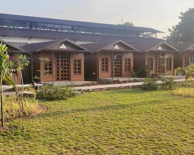 Duplex Restaurant at Nirvana Resort: Rustic outdoor venue for workshops and team retreats.