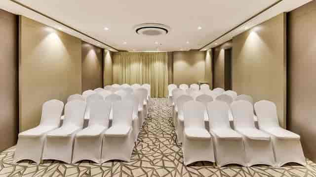 Elegant conference center in Ramada Bengaluru Yelahanka, ideal for professional events and presentations.