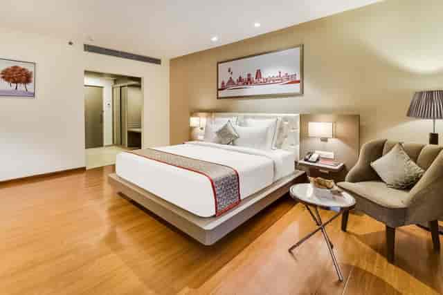 Spacious hotel room in Ramada Bengaluru Yelahanka, perfect for corporate events and conferences.