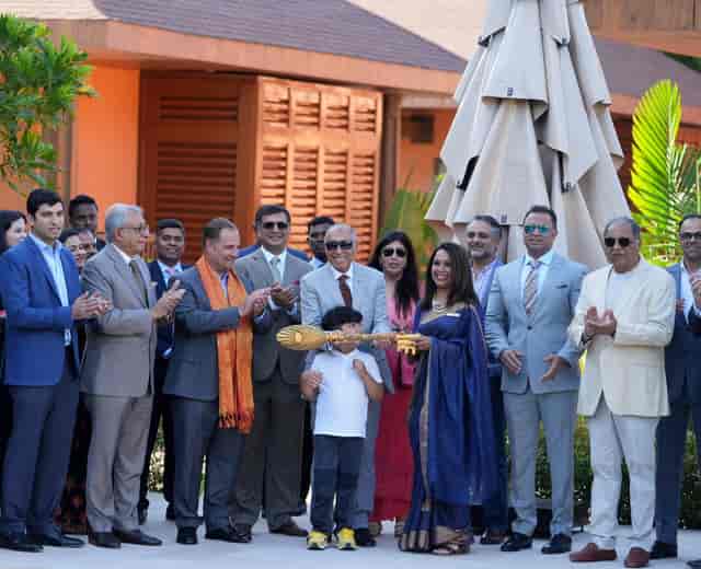 Meeting Space at Mulberry Shades Resort, Bengaluru, featuring a ceremonial oversized key.