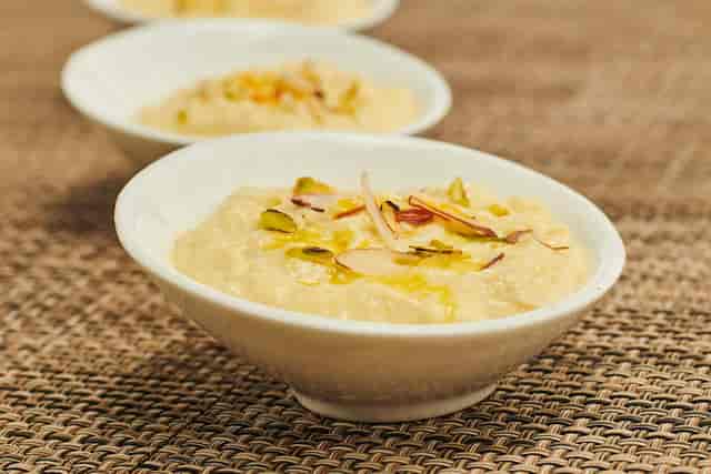 Traditional dessert with nuts in The LaLiT Grand Palace Srinagar for cultural events.