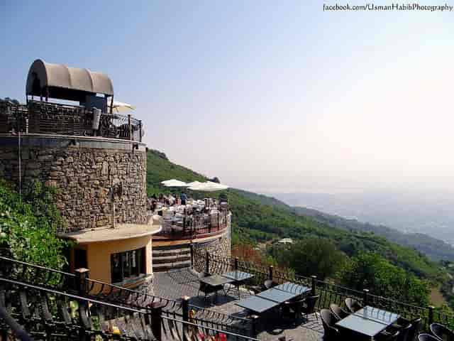Rooftop venue at The Monal with stunning views, ideal for outdoor events and gatherings.