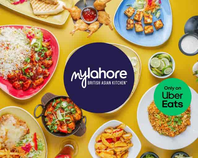 Vibrant British Asian cuisine spread at myLahore restaurant for catering events.