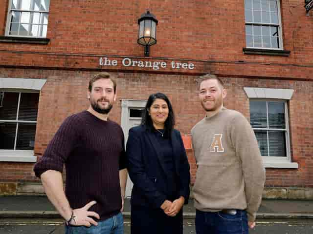 Modern bar exterior at The Orange Tree, ideal for unique meetings and social events.