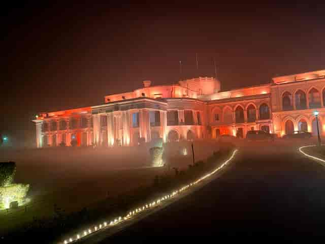 Durbar Hall at Governor's House, elegantly lit venue ideal for weddings and galas.