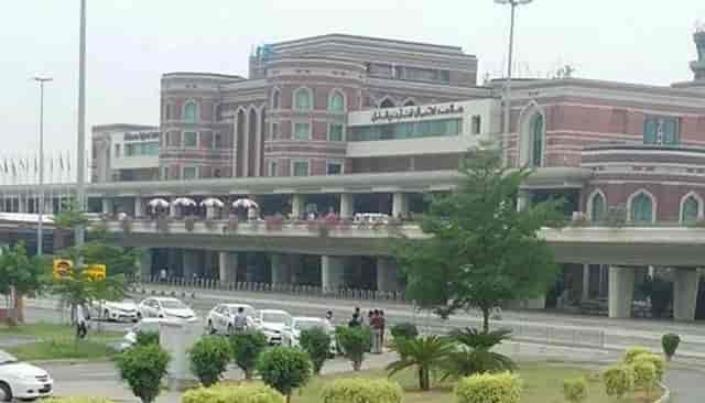 Allama Iqbal International Airport terminal, modern architecture, travel and events venue.