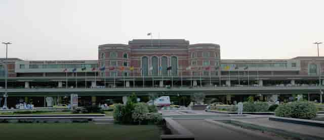 Grand State Lounge at Allama Iqbal Airport, ideal for international conferences and events.