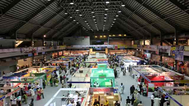 Summit Room at Expo Centre Lahore, spacious trade show venue with diverse booths.