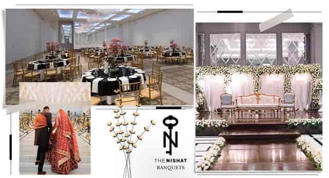 Grand Ballroom at Nishat Banquets, elegantly set for weddings and corporate events.