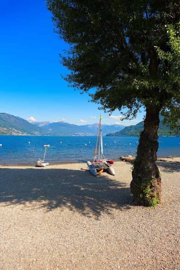 Private beach area