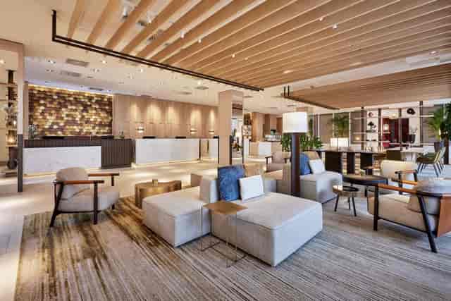Modern banquet room with stylish decor, ideal for meetings and events at The Westin Grand Frankfurt.