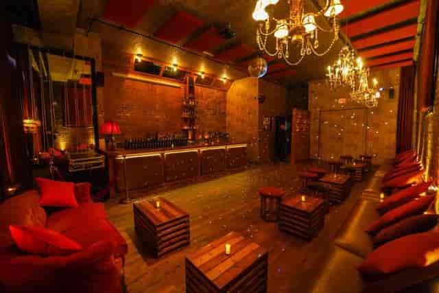 Stylish Main Bar in Velvet Brooklyn with plush seating for social gatherings and events.