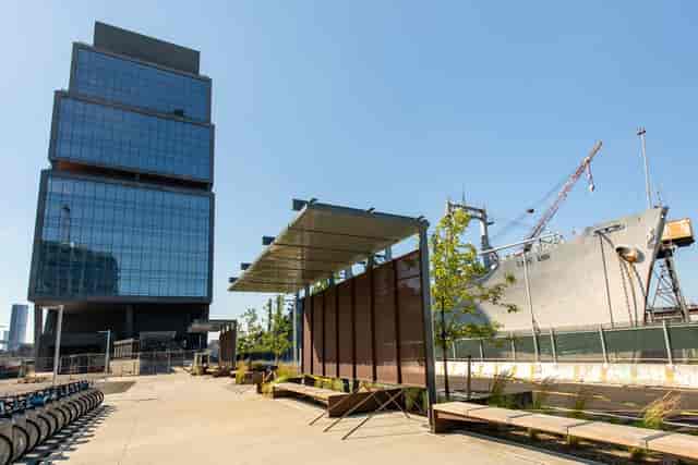 Modern event venue with sleek architecture and waterfront views at Dock 72, Floor 6.