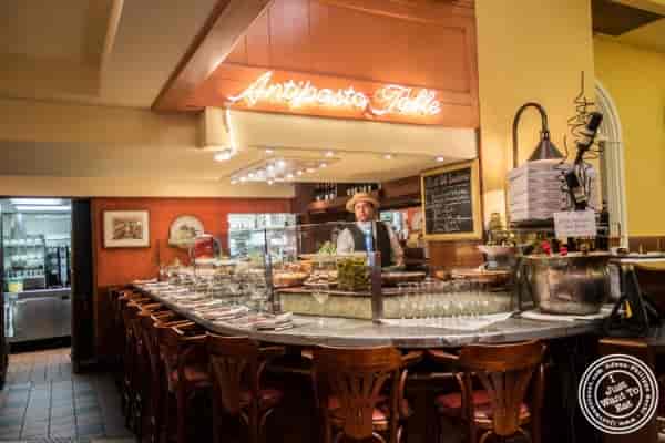 Antipasto table in Arte Cafe, perfect for networking events and gatherings.