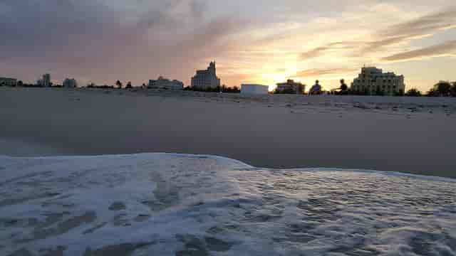 Beach sunset at Maman restaurant, ideal for serene outdoor events and retreats.