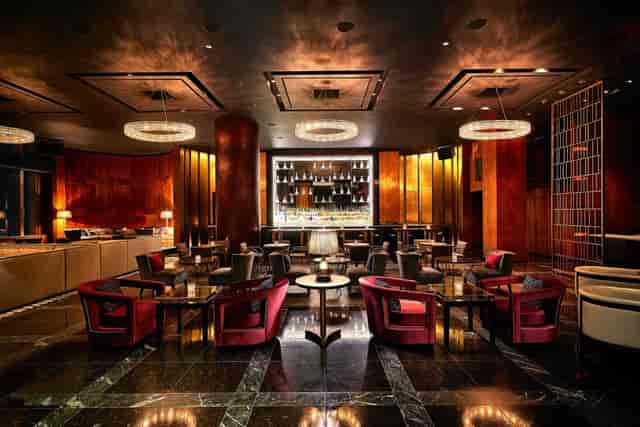 Elegant Ascent Lounge nightclub with luxurious seating for upscale events and gatherings.
