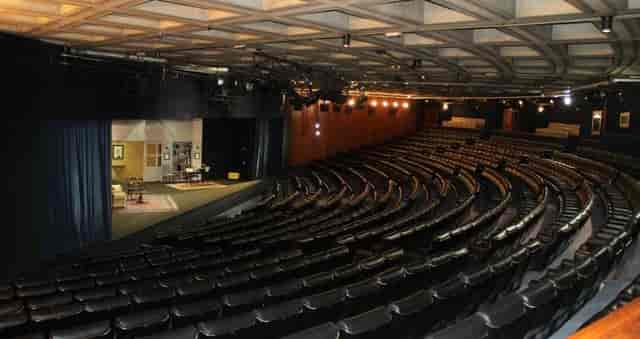 Tiered auditorium in Sala Polivalente, ideal for presentations and performances.