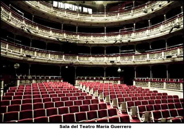 Sala de la Princesa in Teatro María Guerrero, ornate theater with plush seating for events.